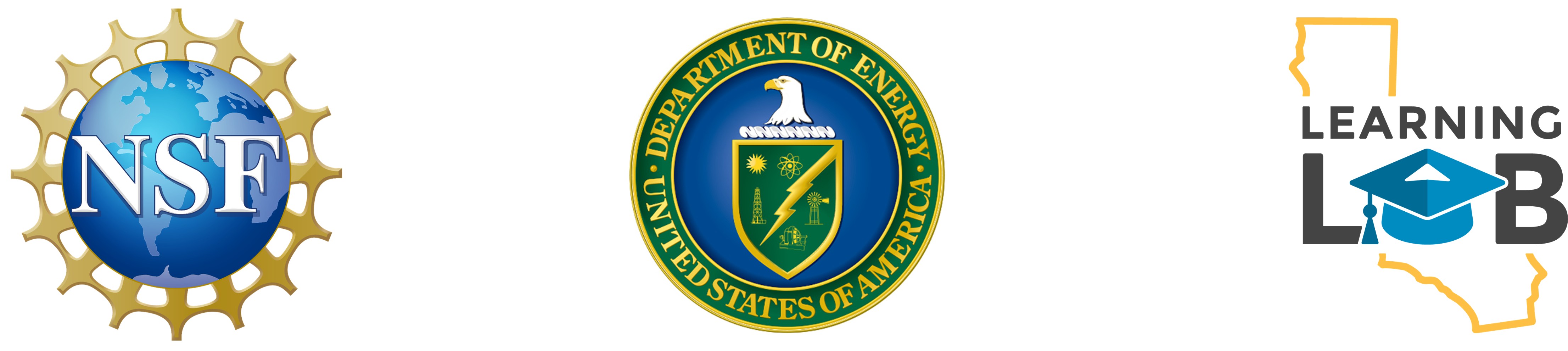 logos of NSF, DOE, and CA Learning Lab