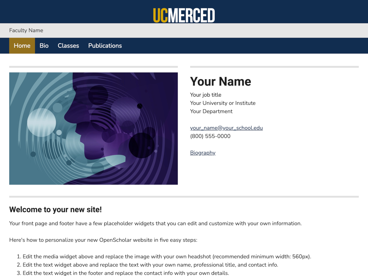 UC Merced Personal Template screenshot