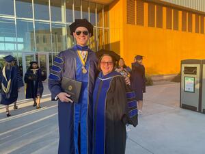 Graduate student, Austin graduates!