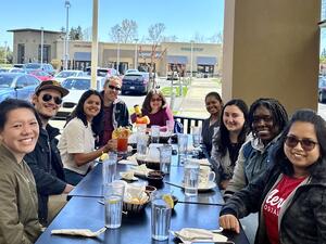 Goodbye lunch for Exchange Student Caroline 