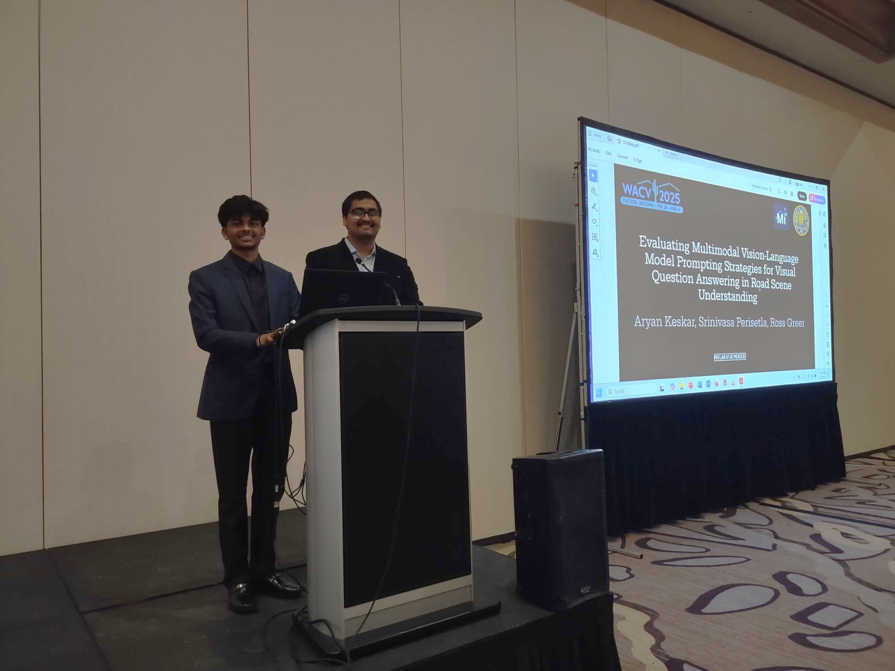 Srinivasa P. and Aryan K. at WACV 2025